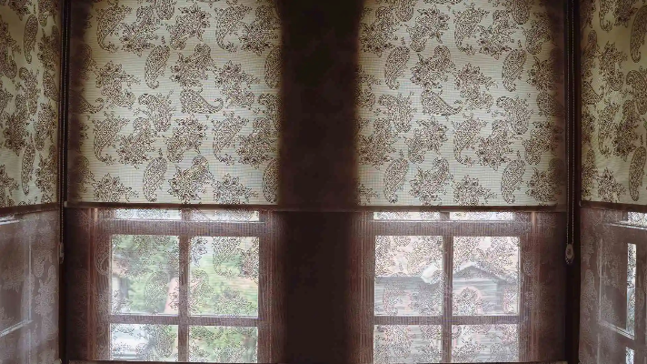 Vintage House Interior – Patterned Blinds