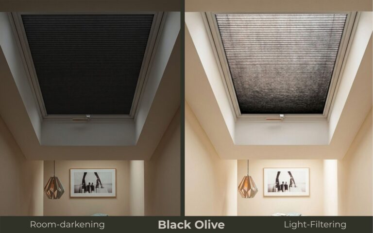 Skylight blinds black olive nz