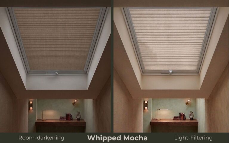 Skylight blinds whipped mocha nz