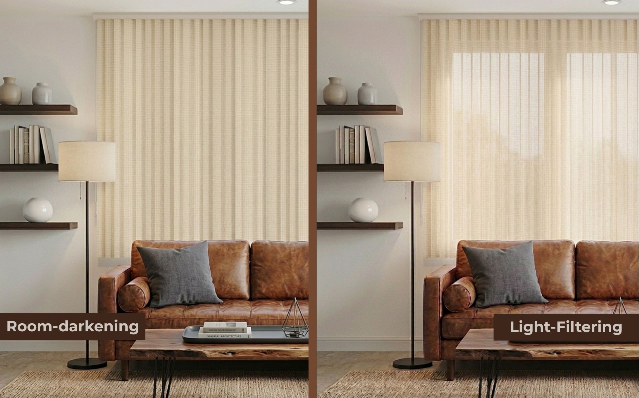Vertical honeycomb blinds (imported)